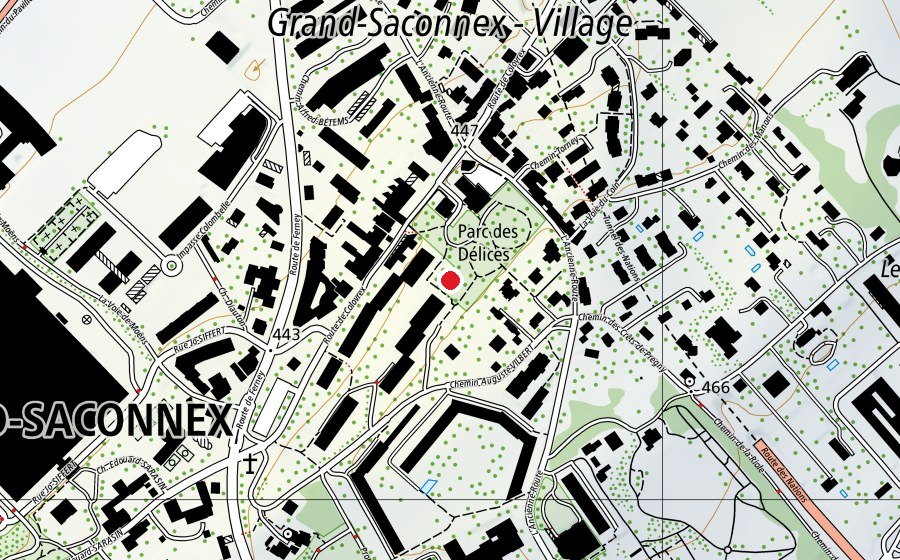 Mappa con la posizione di terrain de basket (Campo sportivo)