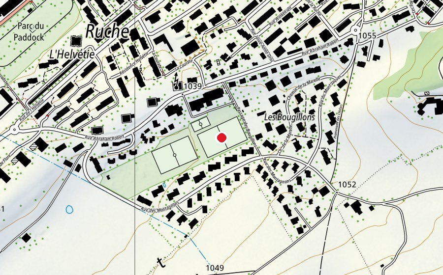 Karte mit dem Standort von Terrain de l'Étoile (Sportplatz)