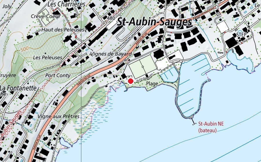 Carte indiquant l’emplacement de Terrain de pétanque extérieur (Terrain de sport)