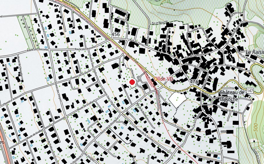 Carte indiquant l’emplacement de Terrain de sport (Terrain de sport)
