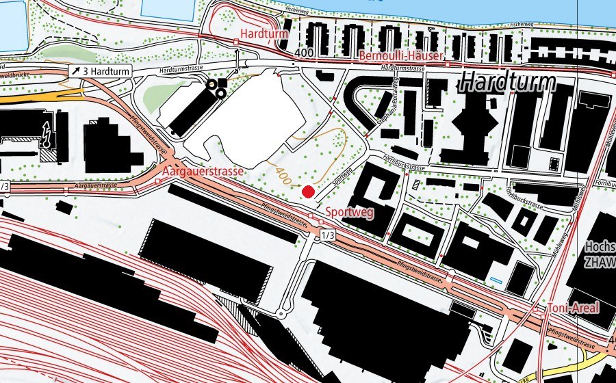Map showing the location of The Beast Skatepark (Sports field)