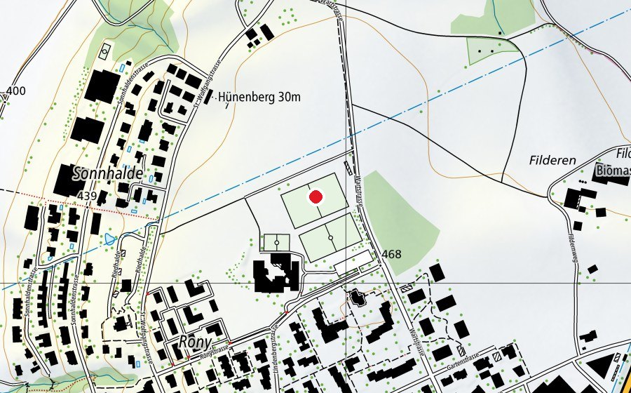 Carte indiquant l’emplacement de The Hünenberg Unicorns (Terrain de sport)