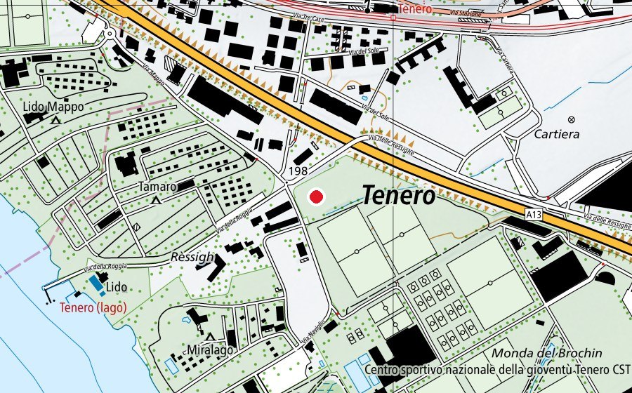 Mappa con la posizione di Tiro con l'arco (Campo sportivo)
