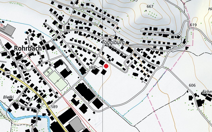 Map showing the location of Tischtennis Sunnehof (Sports field)