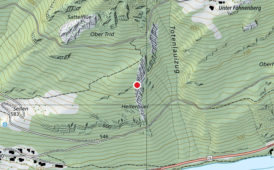 Mappa con la posizione di Tridwand (Campo sportivo)