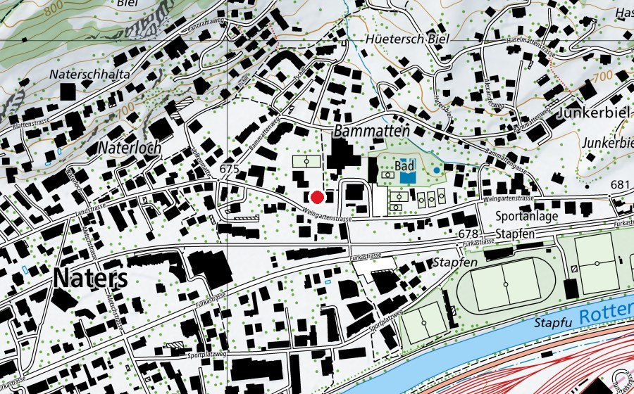Carte indiquant l’emplacement de Turnhalle Bammatta (Terrain de sport)