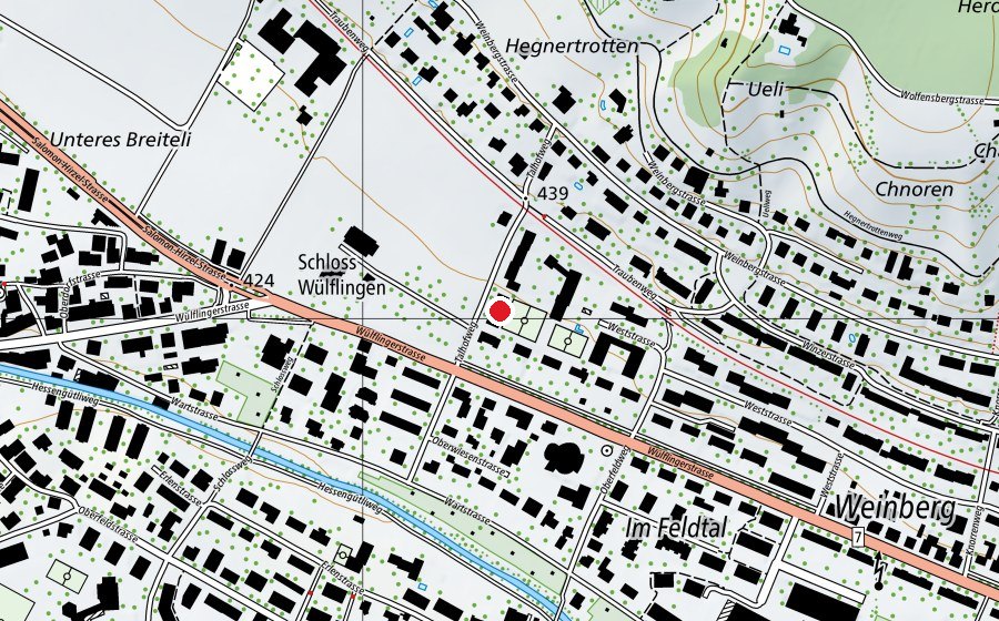 Mappa con la posizione di Turnhalle Talhof (Campo sportivo)