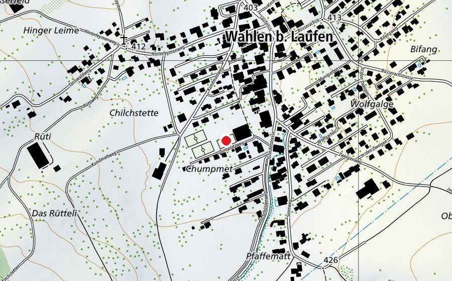 Carte indiquant l’emplacement de Turnplatz (Terrain de sport)