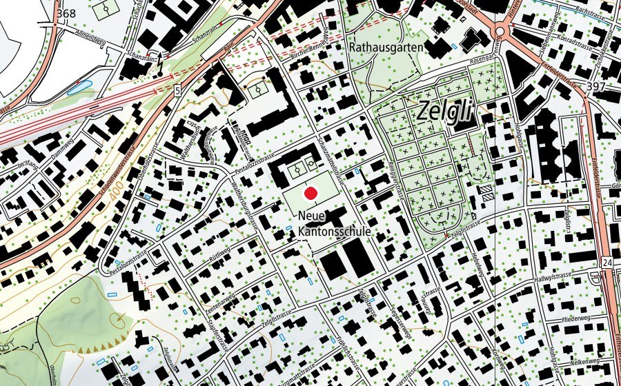 Carte indiquant l’emplacement de Turnwiese (Terrain de sport)
