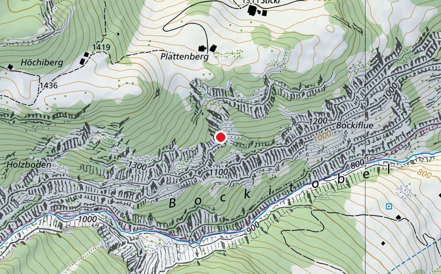 Carte indiquant l’emplacement de Unteres Bocki (Terrain de sport)