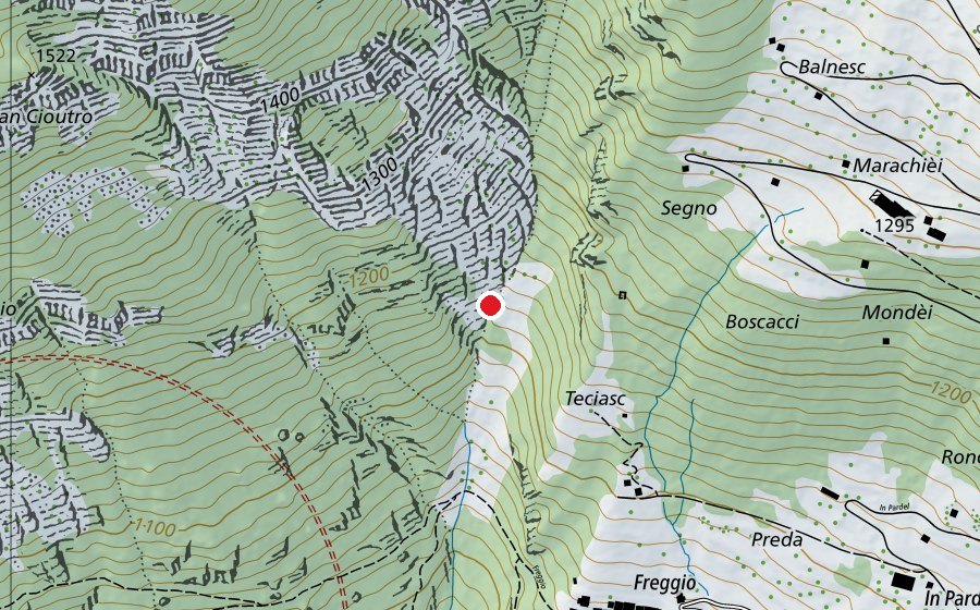 Carte indiquant l’emplacement de Via del Veterano (Terrain de sport)