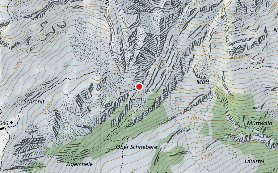 Map showing the location of Via Gandor (Sports field)