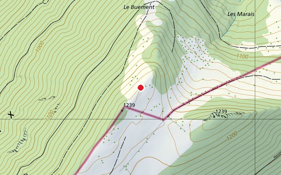 Carte indiquant l’emplacement de Walenmatt (Terrain de sport)