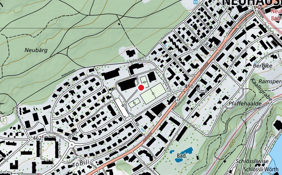 Map showing the location of Weitsprung (Sports field)