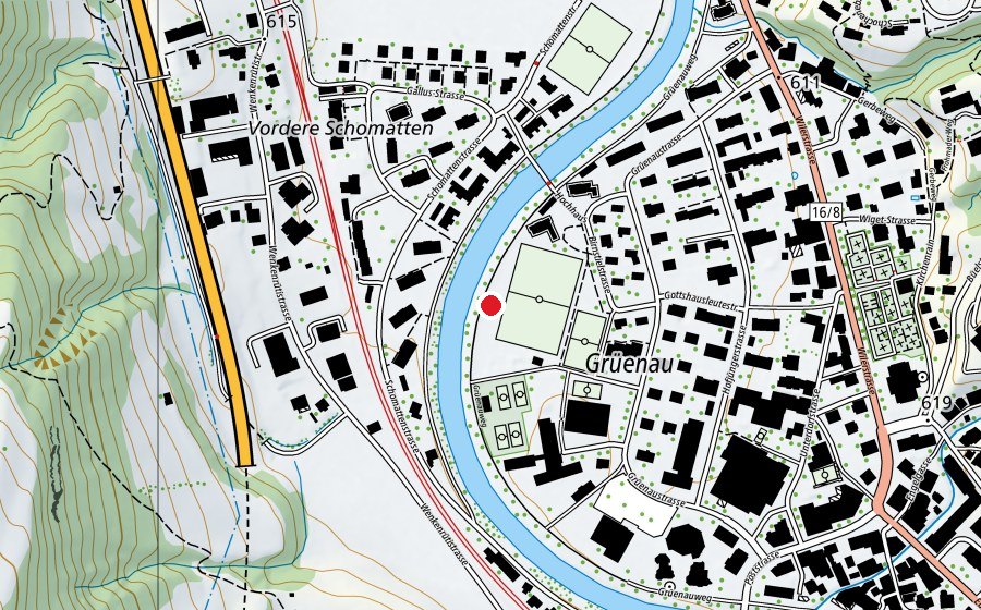 Carte indiquant l’emplacement de Weitsprung (Terrain de sport)