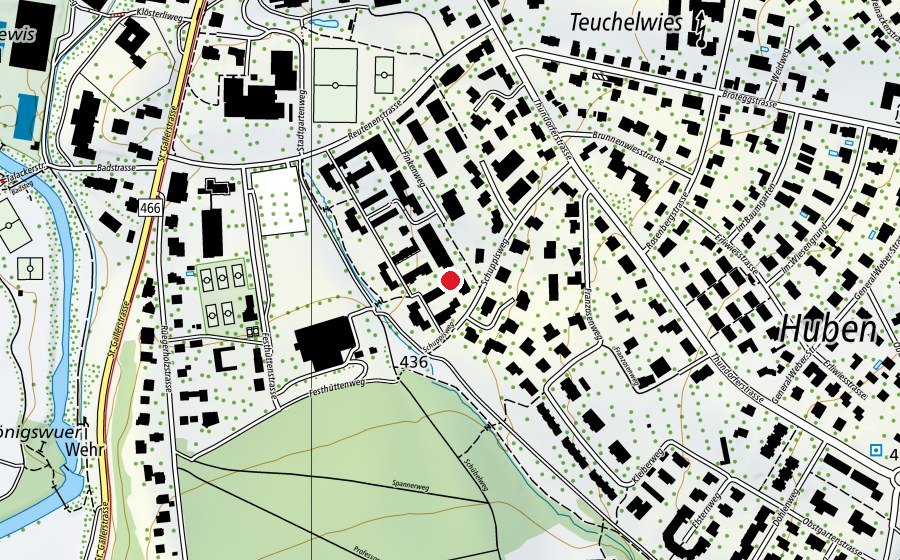 Mappa con la posizione di Yoga Anjali (Campo sportivo)