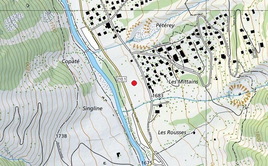 Carte indiquant l’emplacement de Zinal summer (Terrain de sport)