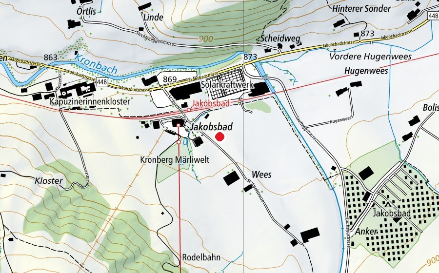 Carte indiquant l’emplacement de Zipline-Park (Terrain de sport)