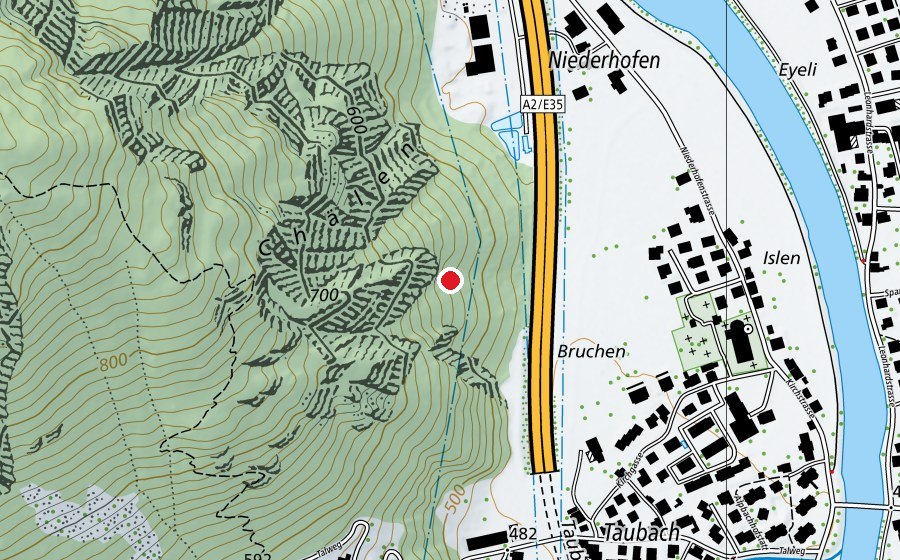 Mappa con la posizione di Zwatzli (Campo sportivo)